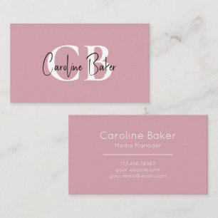 Gedempte Elegantie Misty Roos Minimaal Visitekaart Visitekaartje