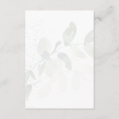 Gedempte Eucalyptus QR-code Trouwdetails Informatiekaartje (Achterkant)