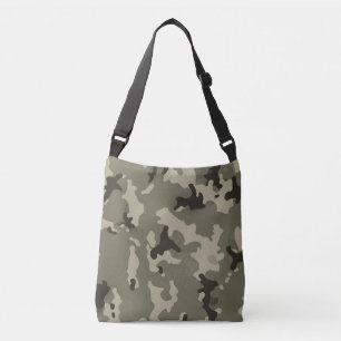 Gedempte groene camouflage streetwear gebruiks rei crossbody tas