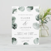 Gedempte groene eucalyptus ampersand moderne bruil kaart (Staand voorkant)