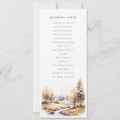 Gedempte Herfst herfstlandschap bruiloft programma (Achterkant)