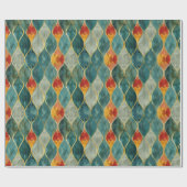 gedempte kerstballen cadeaupapier (Vlak)