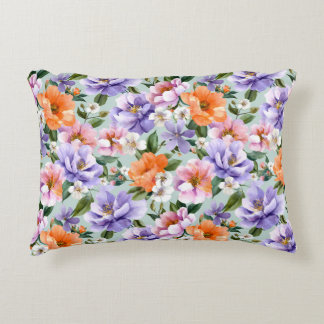 Gedempte Kleurrijke Bloemen Boho bloem Accent Kussen