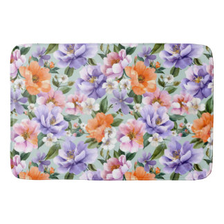 Gedempte kleurrijke bloemen Boho bloem Badmat