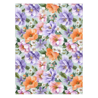 Gedempte kleurrijke bloemen Boho bloem Tafelkleed