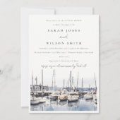 gedempte kusthaven boten zeegezicht koppels douche kaart (Voorkant)