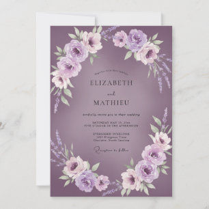 Gedempte Mauve Sering Ranunculus Eucalyptus Bruilo Kaart