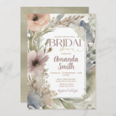 Gedempte Neutral Wildflower Vrijgezellenfeest Wate Kaart (Voorkant / Achterkant)