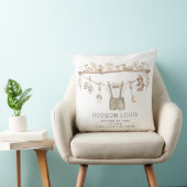 Gedempte Neutrale Boho Baby Jongen Kwekerij Geboor Kussen (Stoel)
