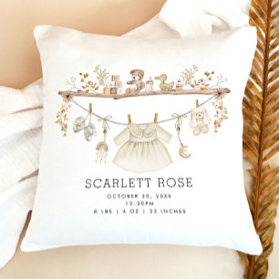 Gedempte Neutrale Boho Baby Meisje Kraamkamer Gebo Kussen