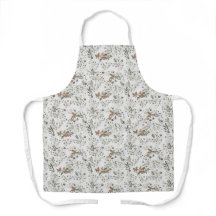 Gedempte Poinsettia All-Over Print Schort