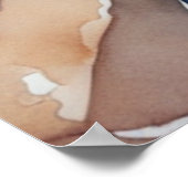 Gedempte rode en blauwe conch shell poster (Hoek)