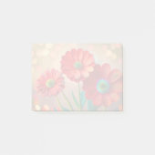 Gedempte rode madeliefjesbloemen post-it® notes (Voorkant)