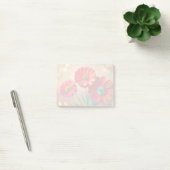Gedempte rode madeliefjesbloemen post-it® notes (Kantoor)