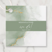 Gedempte salie Abstract Bedankjes Labels (Voorkant)