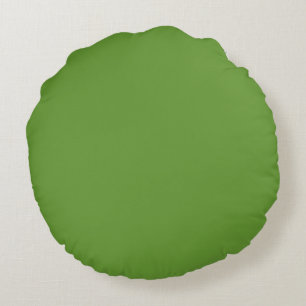 Gedempte spar Groen effen effen kleur Aangepast Rond Kussen
