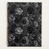 Gedempte tonen van Grijze Bloemen Planner (Voorkant)