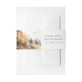 Gedempte Waterverf Herfst herfstlandschap bruiloft Uitnodigingen Wikkel (Voorkant Voorbeeld)