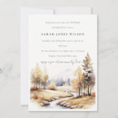 Gedempte Waterverf Herfst herfstlandschap Verjaard Kaart (Voorkant)