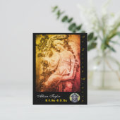 Gedenk- of rouwkaart, persoonlijk, engel briefkaart (Staand voorkant)