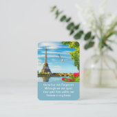 Gedenkbeeldig gebed Seine Paris Eiffeltoren Visitekaartje (Staand voorkant)