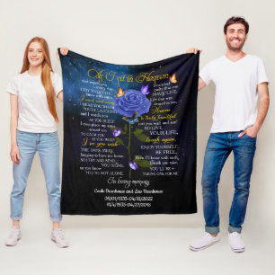 Gedenkdeken terwijl ik in de Hemel zit, aangepaste Fleece Deken