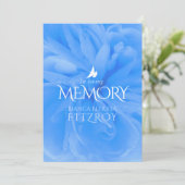 Gedenkdienst paarse roos begrafenisprogramma programma (Staand voorkant)