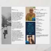 Gedenkdienstprogramma Blauwe Roos Geliefde Flyer (Achterkant)