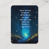 Gedenkfoto Gebed Firefly Lightning Bug Night Visitekaartje (Voorkant)