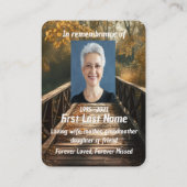 Gedenkfoto Gebedsbrug Natuur Landschap Visitekaartje (Achterkant)