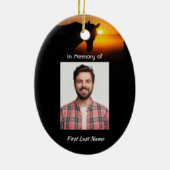 Gedenkfoto Gebedspaard Western Keramisch Ornament (Achterkant)