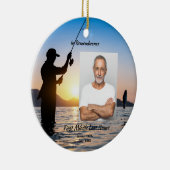 Gedenkfoto Viering van het leven Keepsake Keramisch Ornament (Rechts)