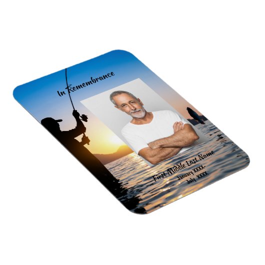 Gedenkfoto Viering van het leven Keepsake Magneet (Rechterzijde)