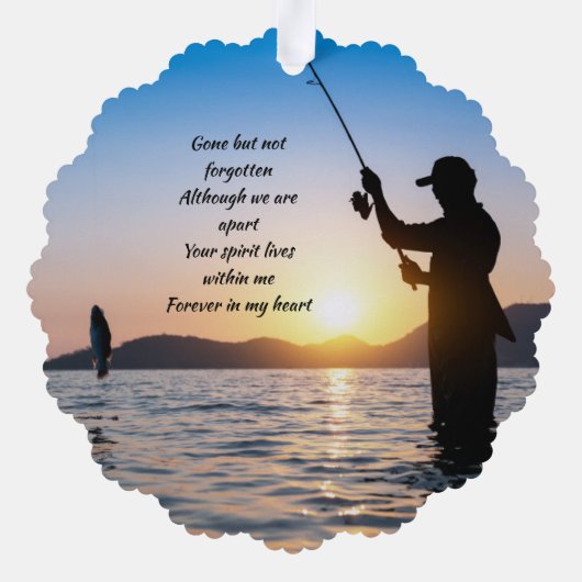 Gedenkfoto Viering van het leven Keepsake Ornament Kaart (Achterkant)