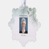 Gedenkfoto Viering van het leven Keepsake Ornament Kaart (Links)