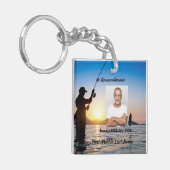 Gedenkfoto Viering van het leven Keepsake Sleutelhanger (Voorkant Links)