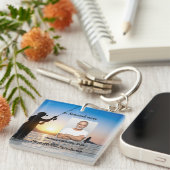 Gedenkfoto Viering van het leven Keepsake Sleutelhanger (Voorkant Rechts)