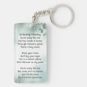 Gedenkfoto Viering van het leven Keepsake Sleutelhanger (achterkant)
