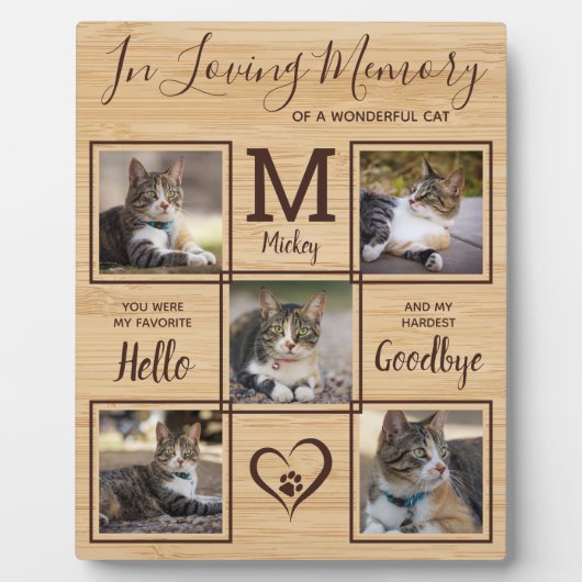 Gedenksteen huisdier herinnering gepersonaliseerd fotoplaat (Voorkant)