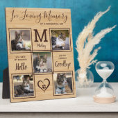 Gedenksteen huisdier herinnering gepersonaliseerd fotoplaat (Zijkant)