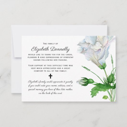 Gedenkteken Bedankt Opmerking | Bewaar het begrafe (Voorkant)