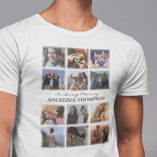 Gedenkteken in liefdevolle herinnering Fotocollage T-shirt