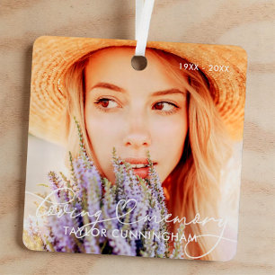 Gedenkteken in liefdevolle herinnering Moderne har Metalen Ornament