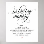 Gedenkteken in onze harten ter liefdevolle herinne poster (Voorkant)
