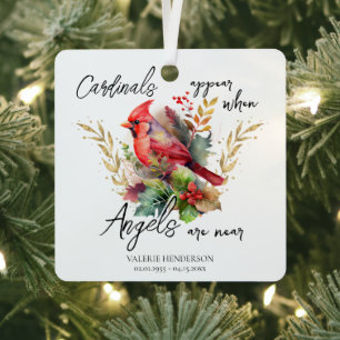 Gedenkteken Keepsake Kardinalen verschijnen Metalen Ornament