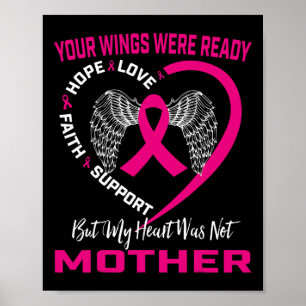 Gedenkteken ter nagedachtenis aan mama Roze Borstk Poster
