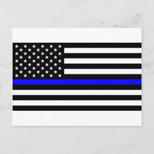 Gedenkteken van de herdenkingsvlag van de politie briefkaart