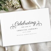 Gedenkteken "Viering van het leven" Wit Gastenboek