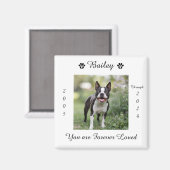 Gedenkteken voor honden magneet (Voorkant / Achterkant)