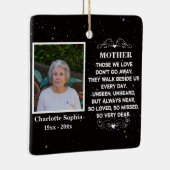 gedenkteken voor mam Custom Photo and name Ceram Keramisch Ornament (Rechts)